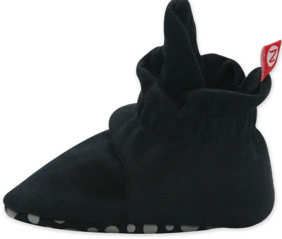 Zutano Organic Cotton Gripper Baby Bootie - Black, 12m