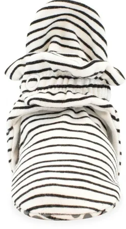 Zutano Organic Cotton Gripper Baby Bootie - Pencil Stripe, 3m