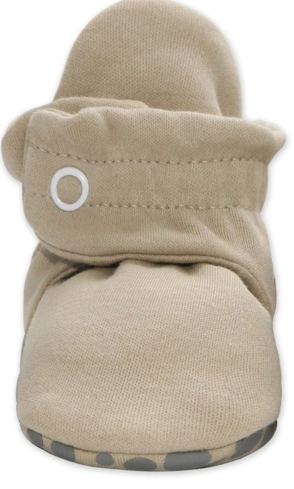 Zutano Organic Cotton Gripper Baby Bootie - Khaki, 12m