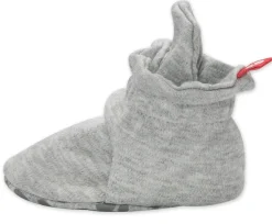 Zutano Organic Cotton Gripper Baby Bootie - Heather Gray, 3m