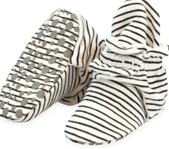Zutano Organic Cotton Gripper Baby Bootie - Pencil Stripe, 12m