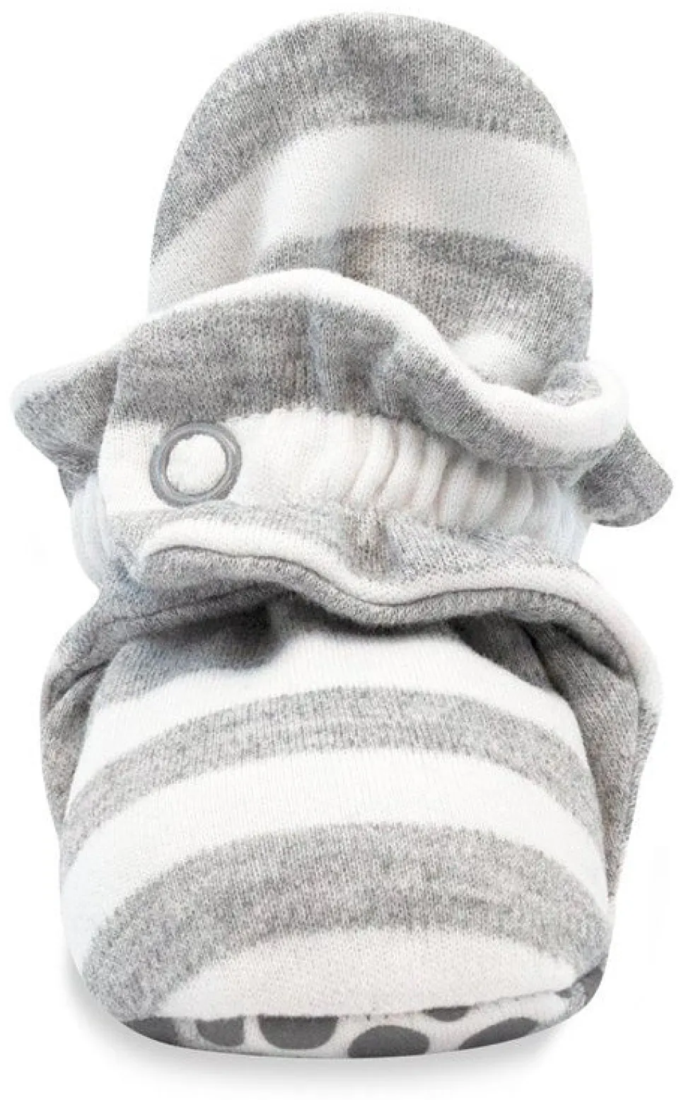 Zutano Organic Cotton Gripper Baby Bootie - Heather Stripe, 6m