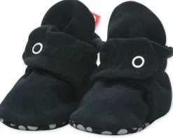 Zutano Organic Cotton Gripper Baby Bootie - Black, 6m