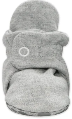 Zutano Organic Cotton Gripper Baby Bootie - Heather Gray, 12m